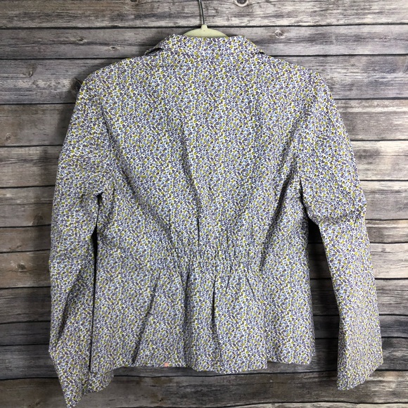 J. Crew Factory floral long sleeve 3 button blazer - Picture 6 of 8